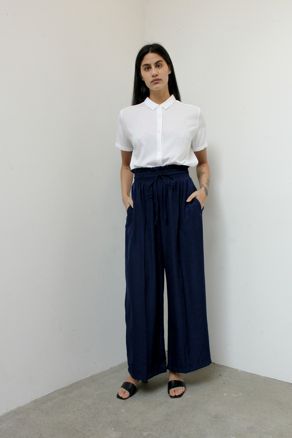 Silky wide leg pants - navy Silky wide leg pants - navy
