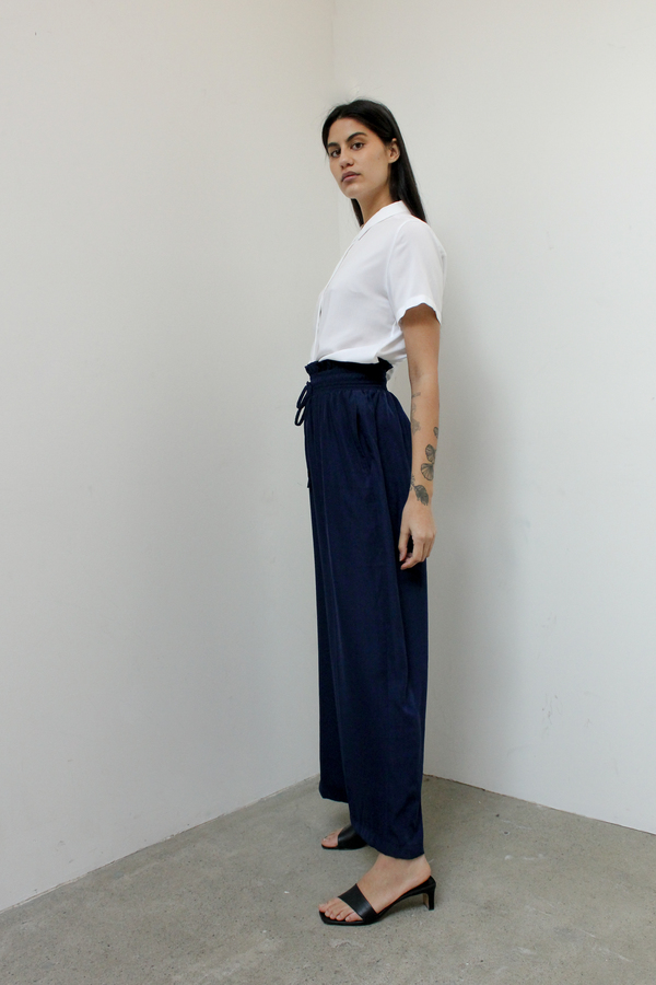 Silky wide leg pants - navy Silky wide leg pants - navy