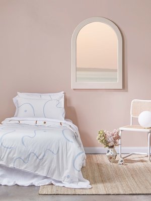 Mosey Me Sample Salento Quilt Cover Set - Blue/Clay Mosey Me Sample Salento Quilt Cover Set - Blue/Clay