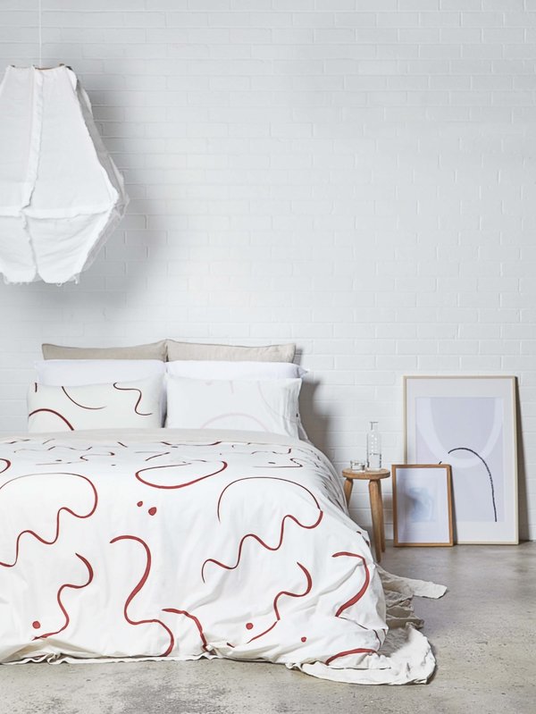 Mosey Me Sample Salento Quilt Cover Set - Wine/Orchid Mosey Me Sample Salento Quilt Cover Set - Wine/Orchid