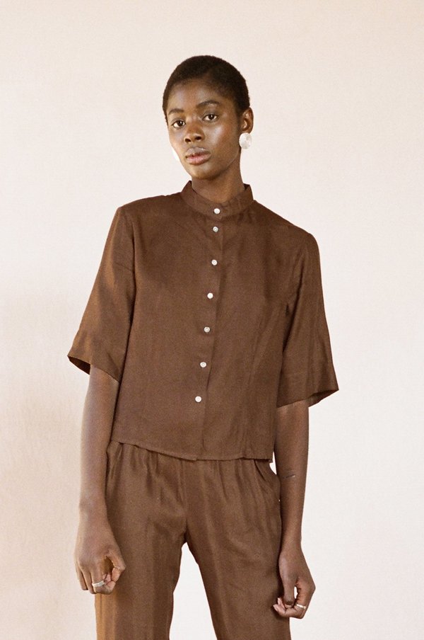 Maria Stanley OLIVIA BLOUSE - clove Maria Stanley OLIVIA BLOUSE - clove