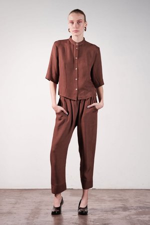 Maria Stanley OLIVIA BLOUSE - clove Maria Stanley OLIVIA BLOUSE - clove