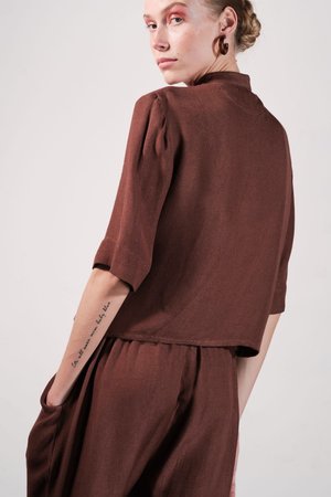 Maria Stanley OLIVIA BLOUSE - clove Maria Stanley OLIVIA BLOUSE - clove