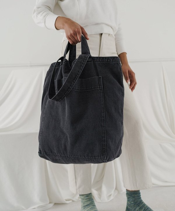 Baggu-Giant Pocket Tote // Washed Black Baggu-Giant Pocket Tote // Washed Black