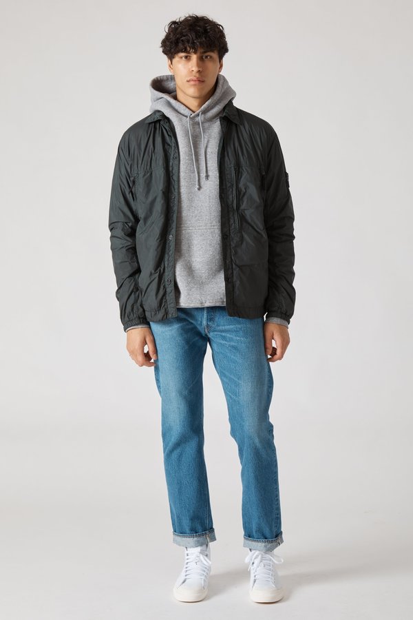 Stone Island Garment Dyed Crinkle Reps Overshirt - Petrol Stone Island Garment Dyed Crinkle Reps Overshirt - Petrol