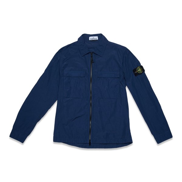 11102 Naslan Light Garment Dyed Overshirt - Blue Marine 11102 Naslan Light Garment Dyed Overshirt - Blue Marine