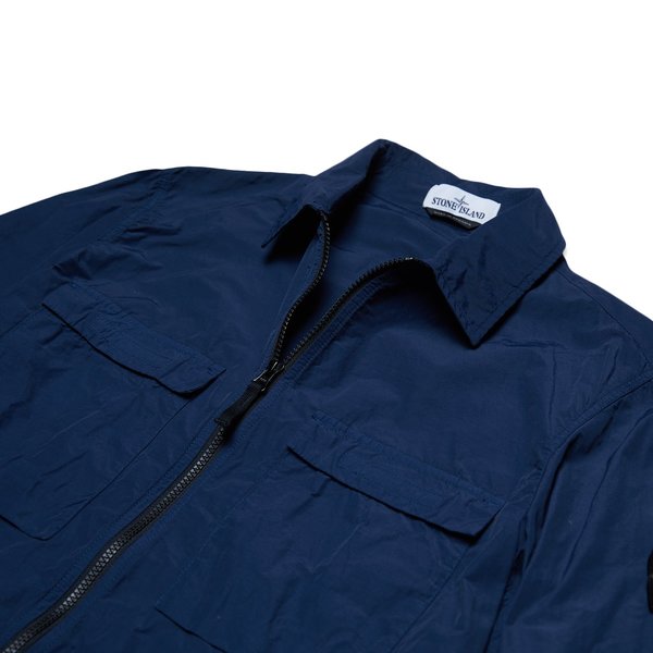 11102 Naslan Light Garment Dyed Overshirt - Blue Marine 11102 Naslan Light Garment Dyed Overshirt - Blue Marine