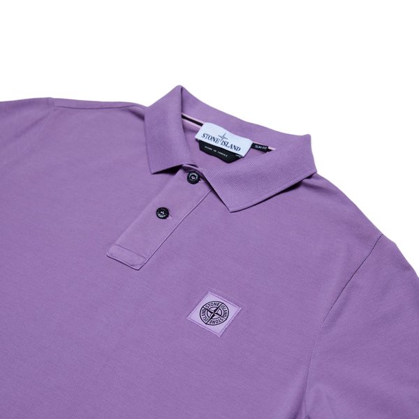 Stone Island Cotton Pique Garment+Pigment Dye Polo Shirt - Rose Quartz ...