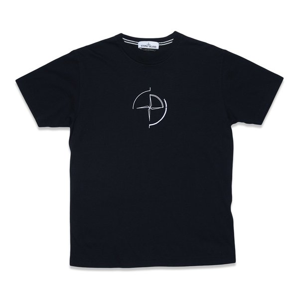 2Ns89 Cotton Jersey '30/1' Data Scan Print Garment Dyed T-Shirt - Black 2Ns89 Cotton Jersey '30/1' Data Scan Print Garment Dyed T-Shirt - Black