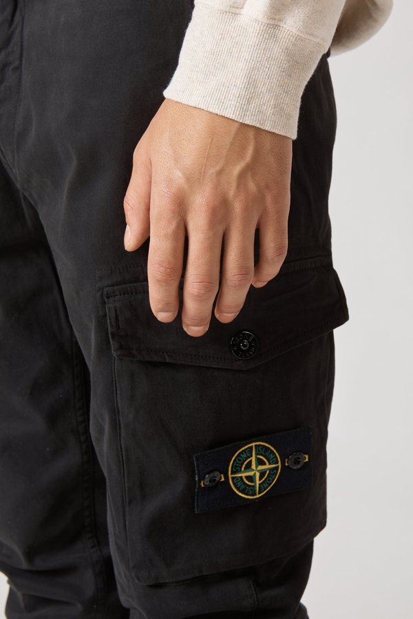 30810 Stretch Gabardine Garment Dyed Cargo Pants - Black 30810 Stretch Gabardine Garment Dyed Cargo Pants - Black