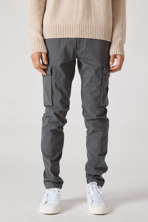 30810 Stretch Gabardine Garment Dyed Cargo Pants - Fumo 30810 Stretch Gabardine Garment Dyed Cargo Pants - Fumo