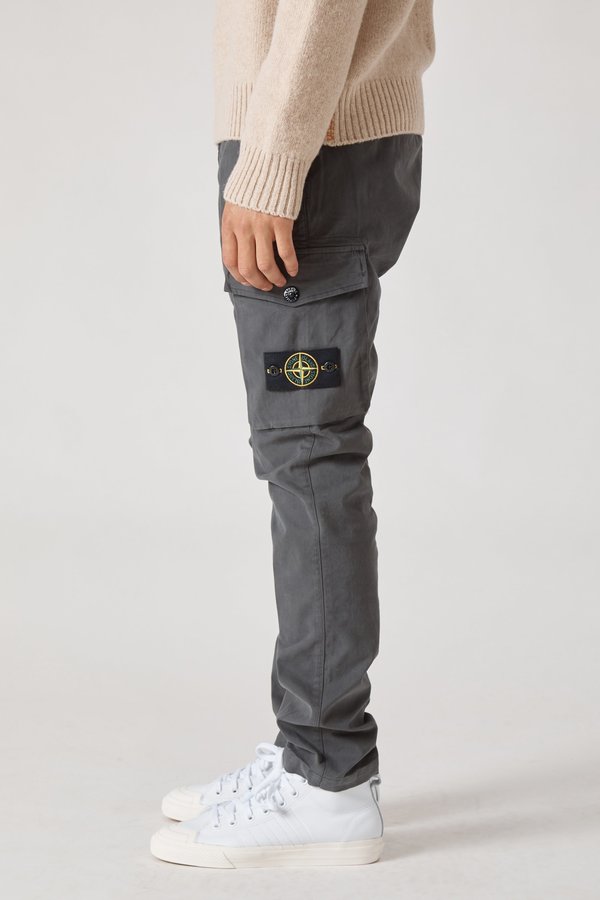 30810 Stretch Gabardine Garment Dyed Cargo Pants - Fumo 30810 Stretch Gabardine Garment Dyed Cargo Pants - Fumo