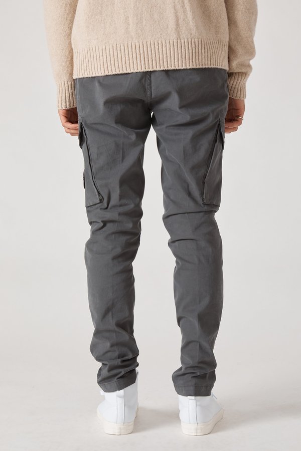 30810 Stretch Gabardine Garment Dyed Cargo Pants - Fumo 30810 Stretch Gabardine Garment Dyed Cargo Pants - Fumo