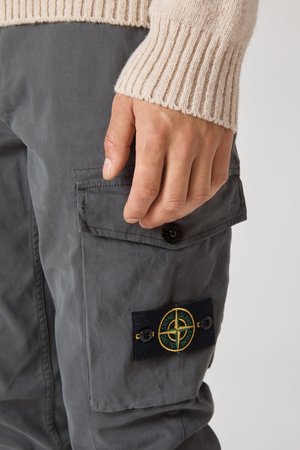 30810 Stretch Gabardine Garment Dyed Cargo Pants - Fumo 30810 Stretch Gabardine Garment Dyed Cargo Pants - Fumo