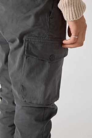 30810 Stretch Gabardine Garment Dyed Cargo Pants - Fumo 30810 Stretch Gabardine Garment Dyed Cargo Pants - Fumo