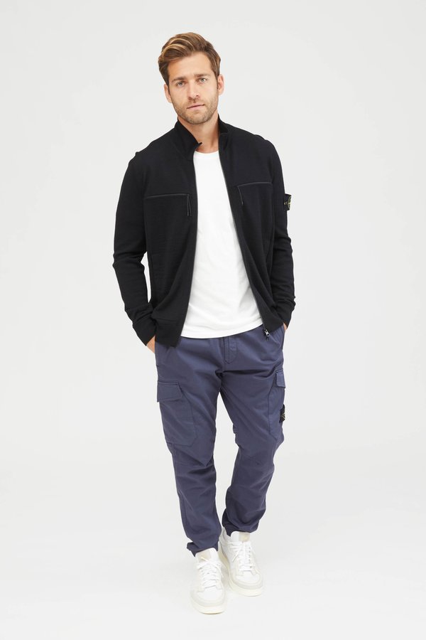 Stone Island Raso Cotone Lana Stretch Pants - Blue Marine Stone Island Raso Cotone Lana Stretch Pants - Blue Marine