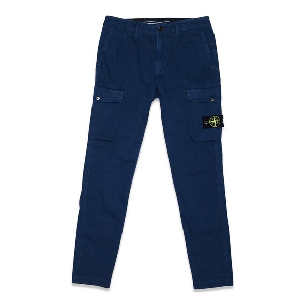 318Wa Brushed Cotton Canvas Garment Dyed 'Old Effect' Pants - Blue Marine 318Wa Brushed Cotton Canvas Garment Dyed 'Old Effect' Pants - Blue Marine