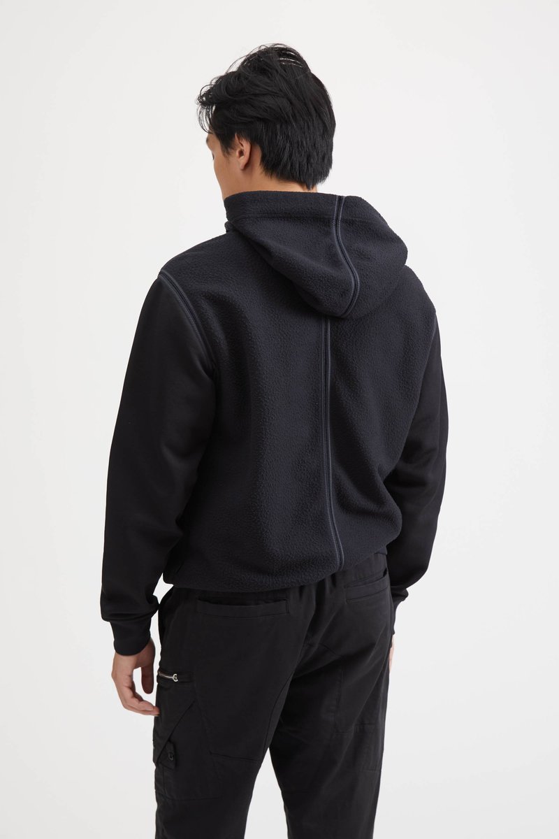 Stone Island Shadow Project Felpa Nylon Hooded Sweatshirt - Black