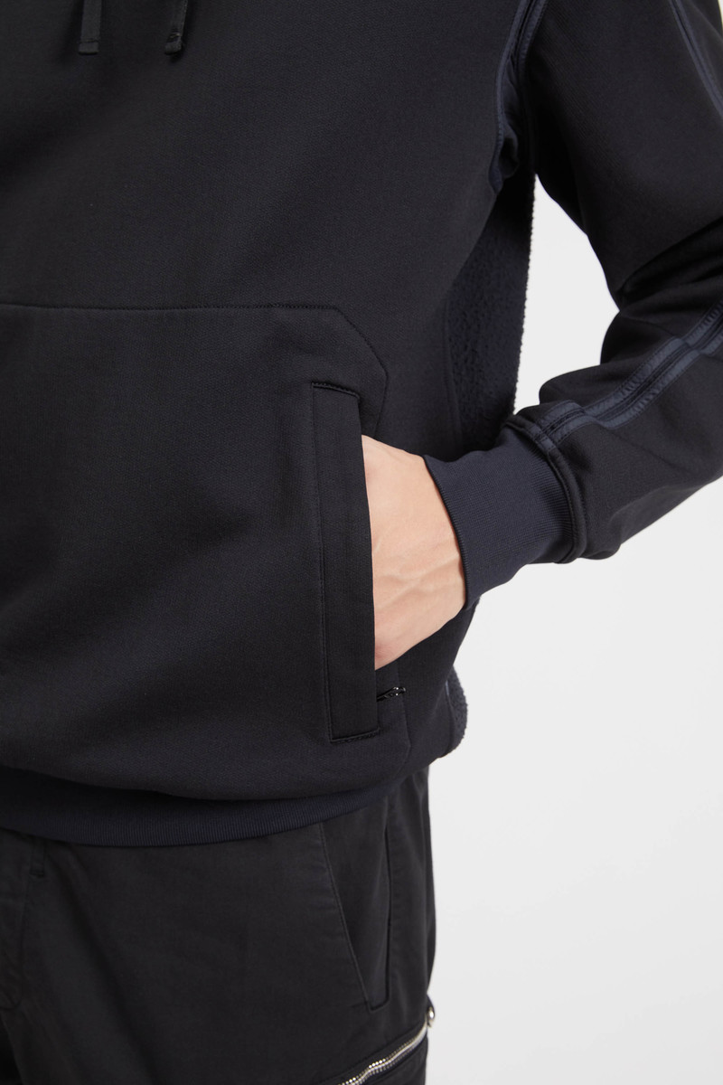 Stone Island Shadow Project Felpa Nylon Hooded Sweatshirt - Black