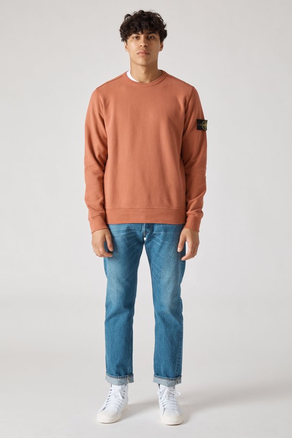 62720 Cotton Fleece Garment Dyed Sweatshirt - Rust 62720 Cotton Fleece Garment Dyed Sweatshirt - Rust