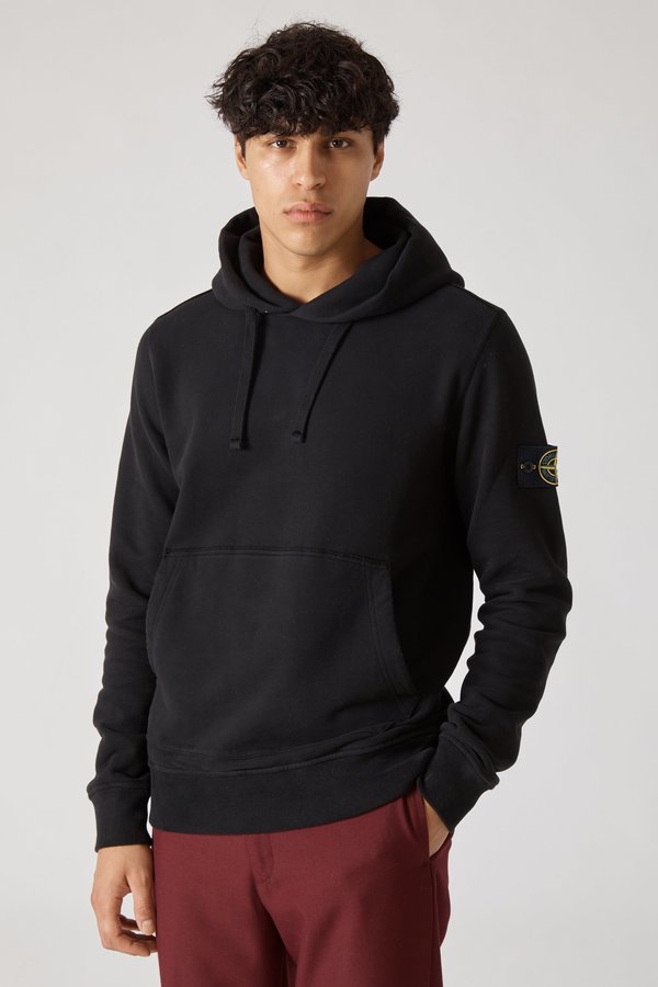 62820 Cotton Fleece Garment Dyed Hoody - Black 62820 Cotton Fleece Garment Dyed Hoody - Black