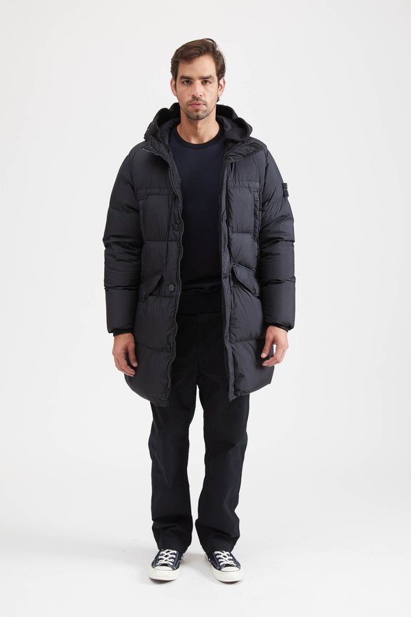 70123 Garment Dyed Crinkle Reps Down Blouson - Black 70123 Garment Dyed Crinkle Reps Down Blouson - Black