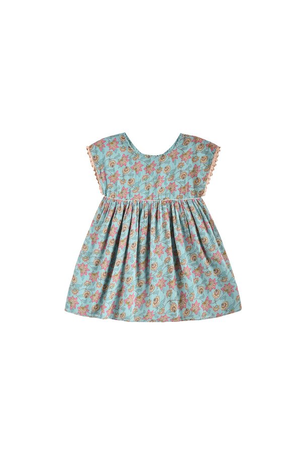 Kids Louise Misha Tapalpa Dress - Turquoise Flowers Kids Louise Misha Tapalpa Dress - Turquoise Flowers