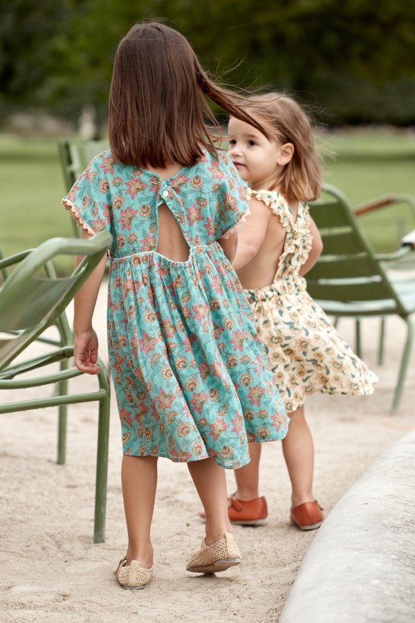 Kids Louise Misha Tapalpa Dress - Turquoise Flowers Kids Louise Misha Tapalpa Dress - Turquoise Flowers