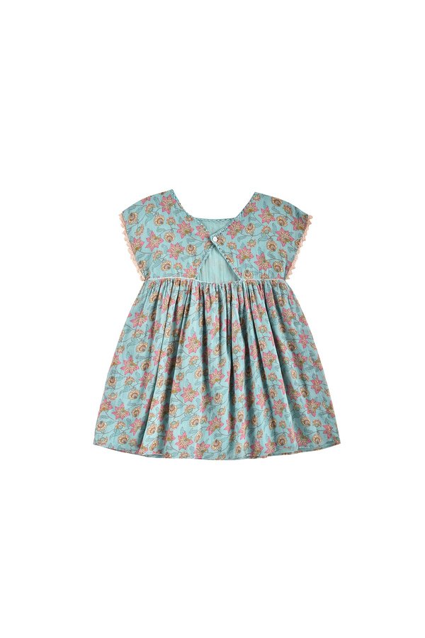 Kids Louise Misha Tapalpa Dress - Turquoise Flowers Kids Louise Misha Tapalpa Dress - Turquoise Flowers