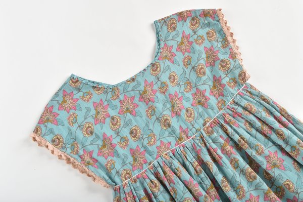Kids Louise Misha Tapalpa Dress - Turquoise Flowers Kids Louise Misha Tapalpa Dress - Turquoise Flowers