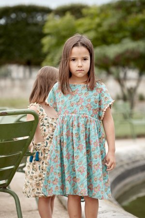 Kids Louise Misha Tapalpa Dress - Turquoise Flowers Kids Louise Misha Tapalpa Dress - Turquoise Flowers