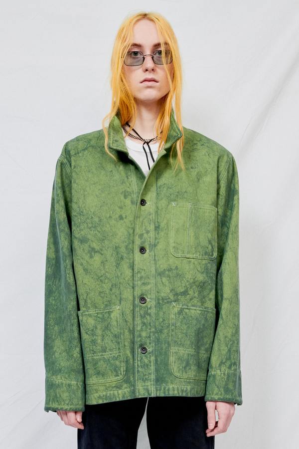 Assembly Overdyed Denim Field Coat - Green Assembly Overdyed Denim Field Coat - Green