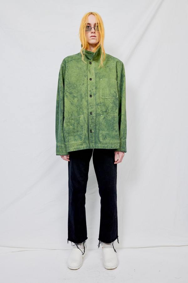 Assembly Overdyed Denim Field Coat - Green Assembly Overdyed Denim Field Coat - Green