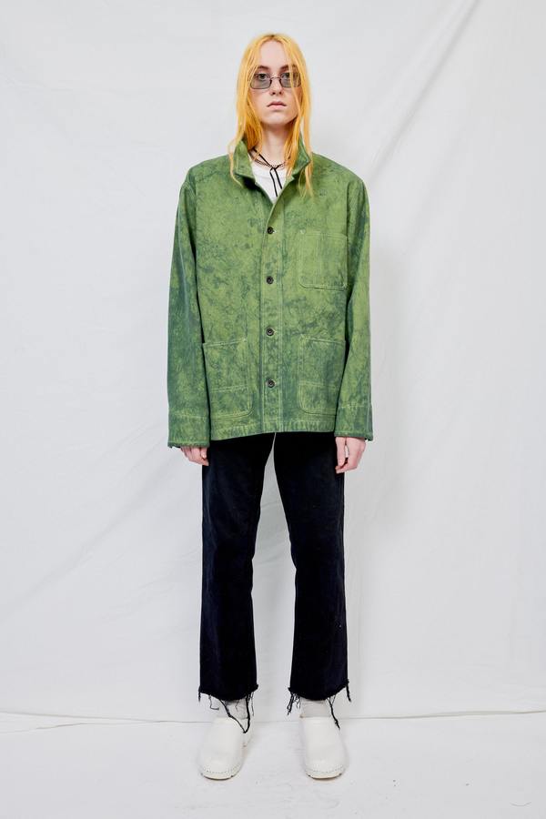 Assembly Overdyed Denim Field Coat - Green Assembly Overdyed Denim Field Coat - Green