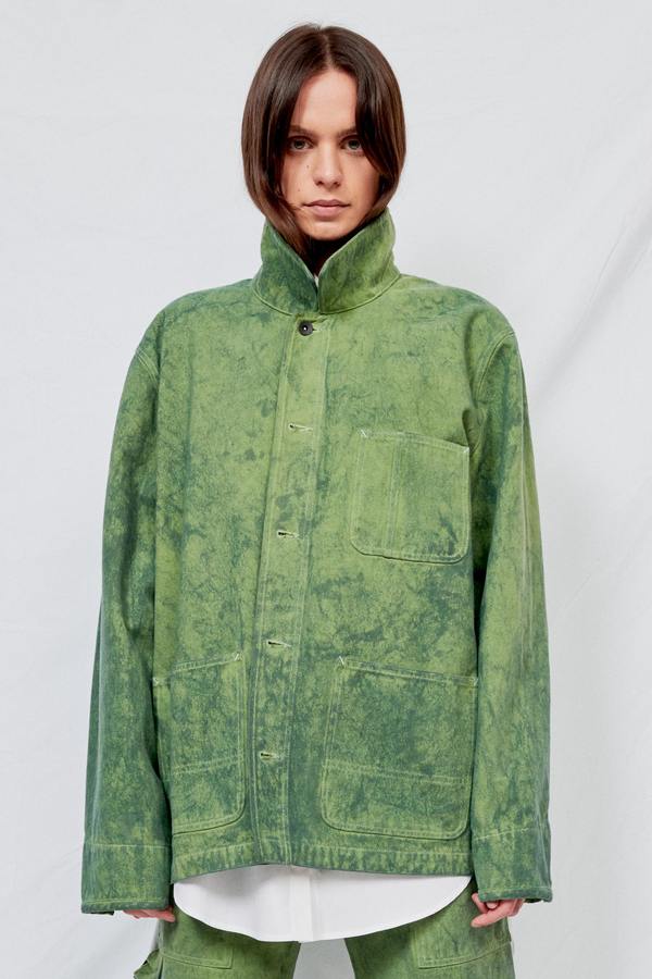 Assembly Overdyed Denim Field Coat - Green Assembly Overdyed Denim Field Coat - Green