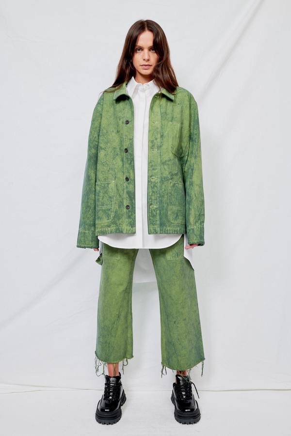 Assembly Overdyed Denim Field Coat - Green Assembly Overdyed Denim Field Coat - Green