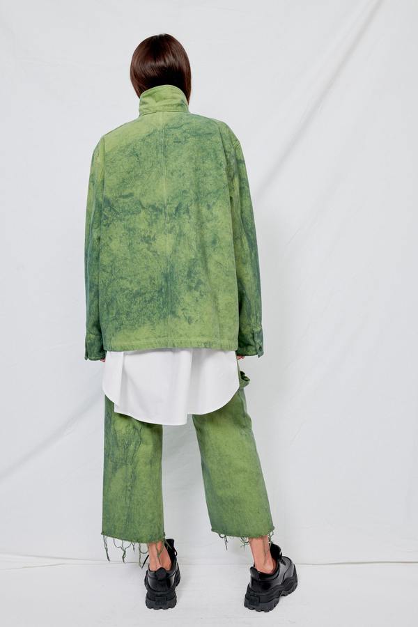 Assembly Overdyed Denim Field Coat - Green Assembly Overdyed Denim Field Coat - Green