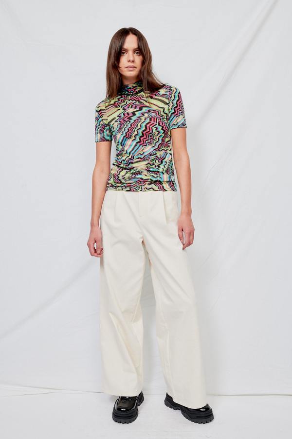 Assembly Psychedelic Short Sleeve Mockneck Assembly Psychedelic Short Sleeve Mockneck