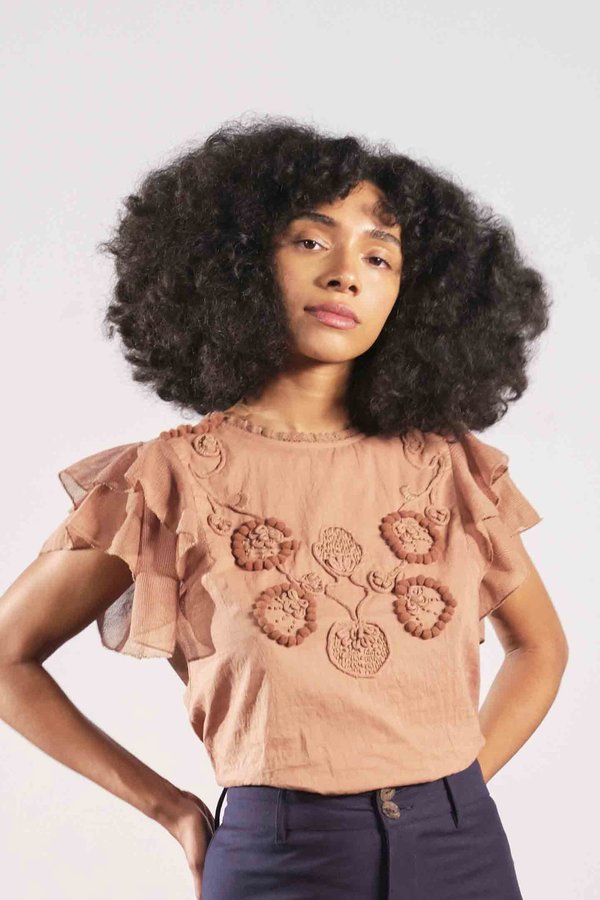 Maria Stanley FINCH BLOUSE - shiitake Maria Stanley FINCH BLOUSE - shiitake