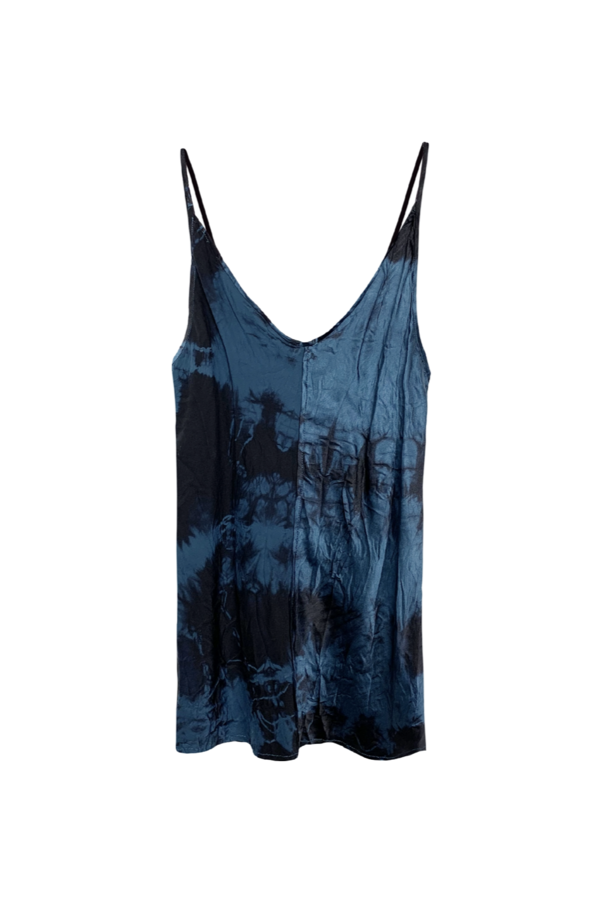 KES UpCycled Quarter Slip Top - Dusty Indigo Tie Dye KES UpCycled Quarter Slip Top - Dusty Indigo Tie Dye