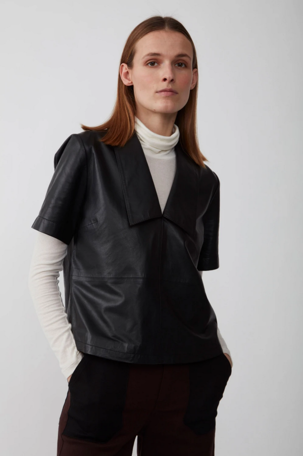 Just Female Laurene Leather Blouse Just Female Laurene Leather Blouse