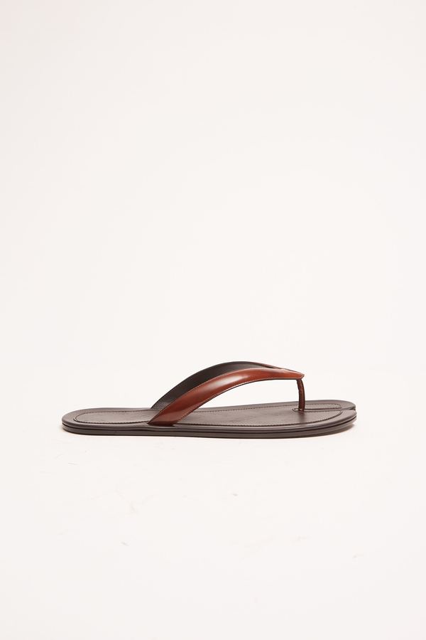 Maison Margiela Tabi Flip-Flop - TAN/DARK WAX H8389 Maison Margiela Tabi Flip-Flop - TAN/DARK WAX H8389