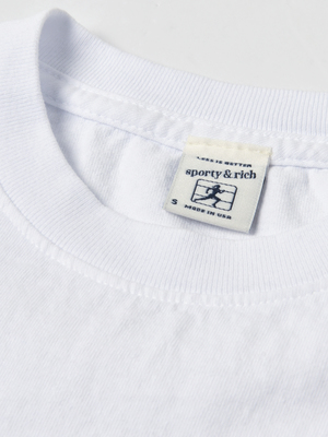 Sporty & Rich Cycling Club T Shirt - White/Forest Sporty & Rich Cycling Club T Shirt - White/Forest