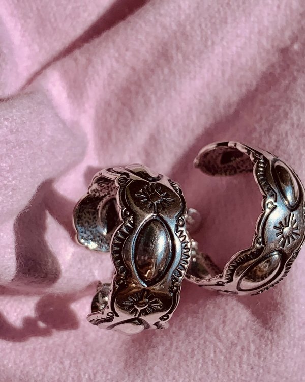 Vintage Navajo Earrings - Sterling silver. Vintage Navajo Earrings - Sterling silver.