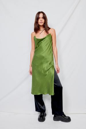 Assembly Satin Bias Cami Dress - Green | Garmentory Assembly Satin Bias Cami Dress - Green | Garmentory