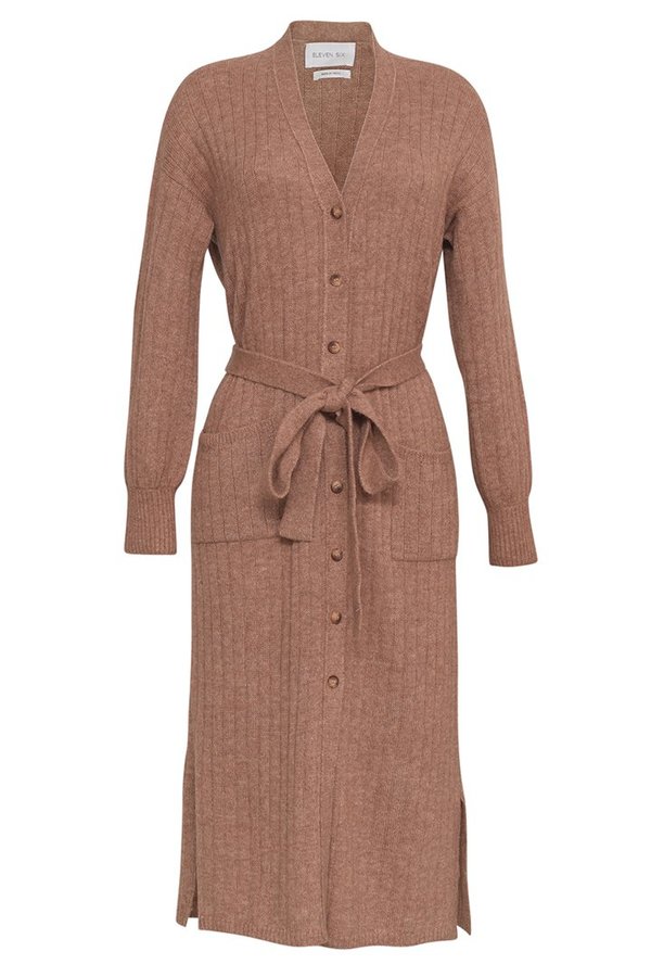 Eleven Six Erica Cardi Dress - Camel Eleven Six Erica Cardi Dress - Camel