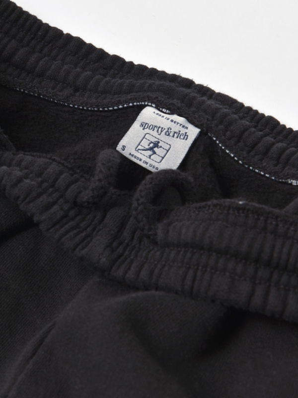 Sporty & Rich Classic Logo Sweatpant - Black/White Sporty & Rich Classic Logo Sweatpant - Black/White