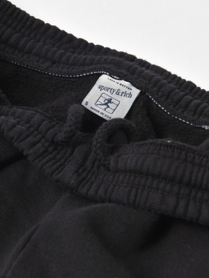 Sporty & Rich Classic Logo Sweatpant - Black/White Sporty & Rich Classic Logo Sweatpant - Black/White