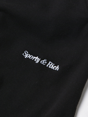 Sporty & Rich Classic Logo Sweatpant - Black/White Sporty & Rich Classic Logo Sweatpant - Black/White