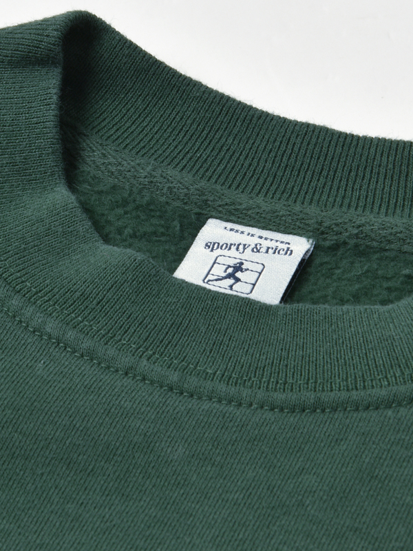 Sporty & Rich Health, Wellness Crewneck - Forest Green/White Sporty & Rich Health, Wellness Crewneck - Forest Green/White